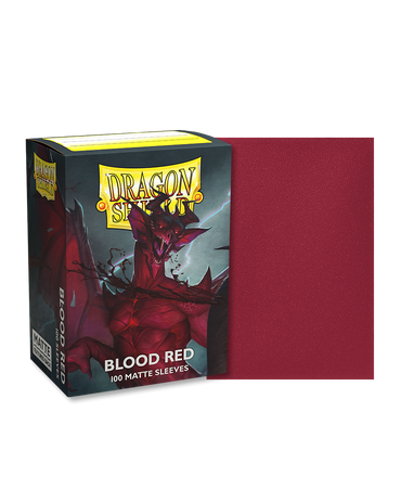 Dragon Shield - Blood Red 100 Matte Sleeves - Standard Size