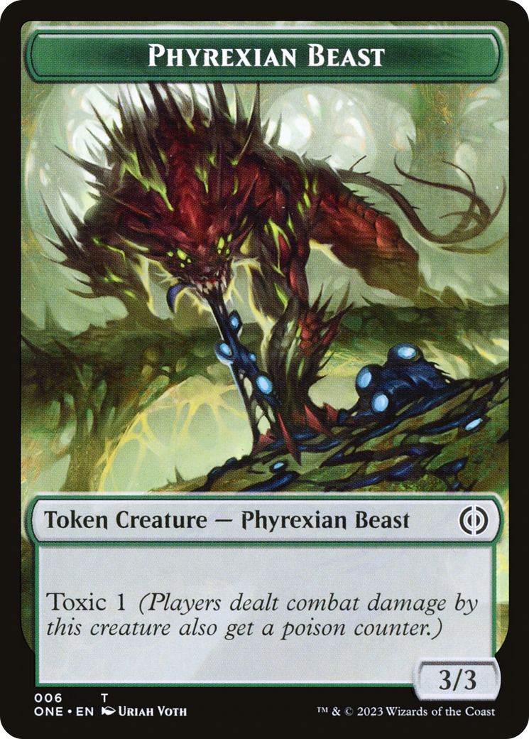 Phyrexian Beast Token [Phyrexia: All Will Be One Tokens] | Gauntlet Hobbies - Angola