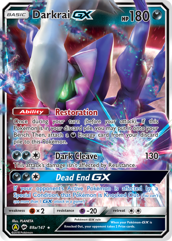 shiny darkrai pokemon card GX Pokmon Collection Box Fusion Strike Type Darkrai - 105/189 - Promo