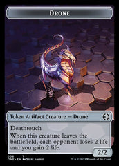 Rebel // Drone Double-Sided Token [Phyrexia: All Will Be One Tokens] | Gauntlet Hobbies - Angola