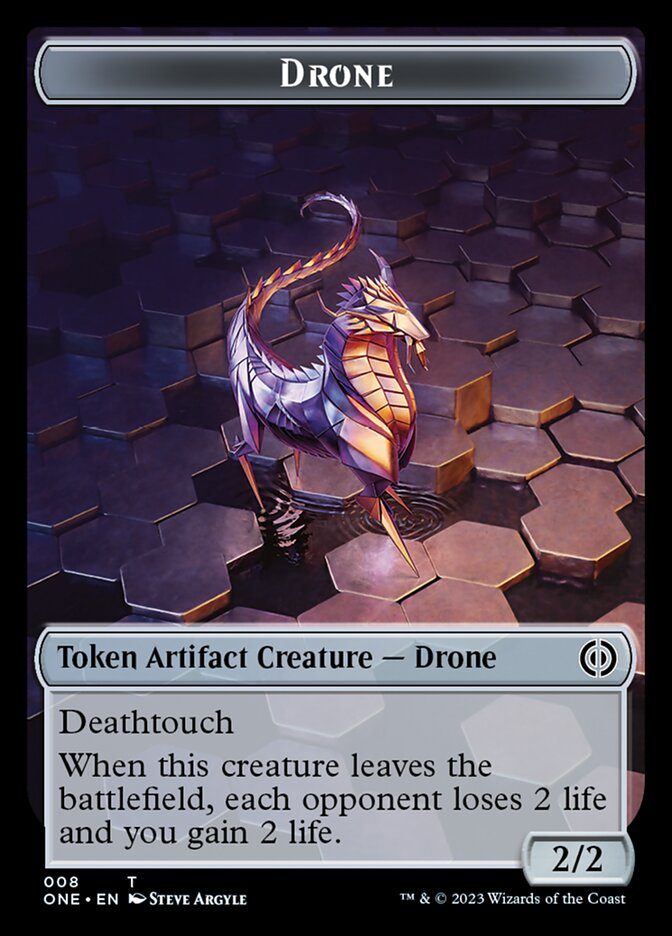 Drone Token [Phyrexia: All Will Be One Tokens] | Gauntlet Hobbies - Angola