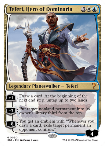 Teferi, Hero of Dominaria (White Border) [Mystery Booster 2]