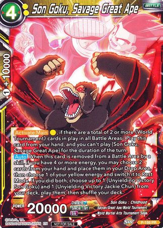 Son Goku, Savage Great Ape (Power Booster) (P-156) [Promotion Cards] | Gauntlet Hobbies - Angola