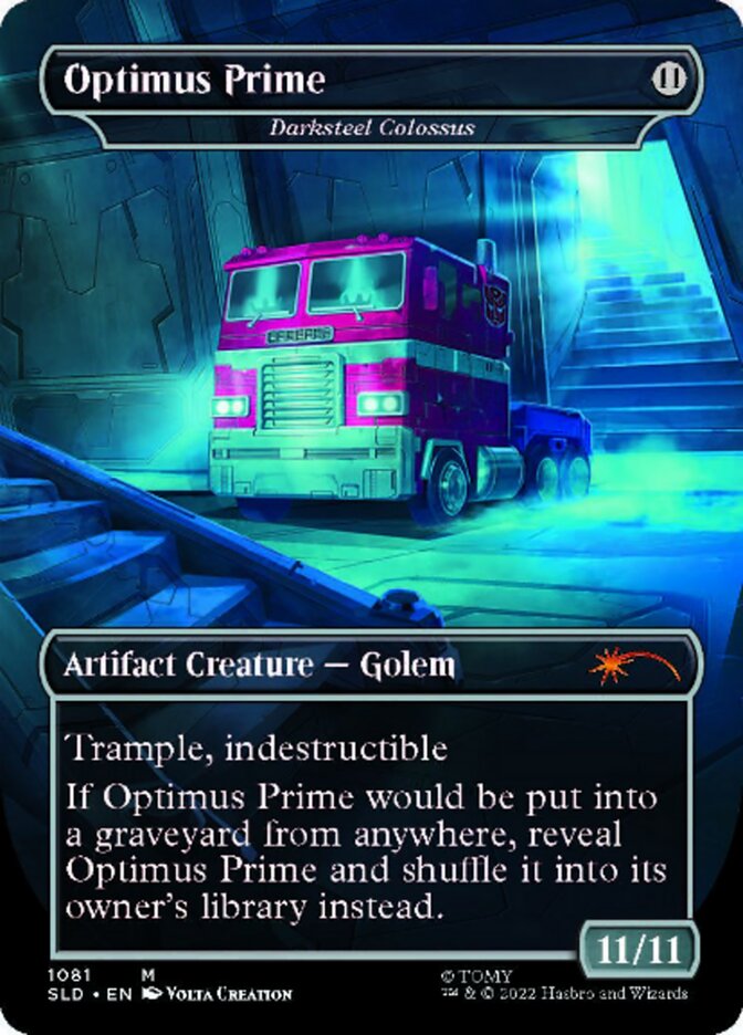 Darksteel Colossus - Optimus Prime (Borderless) [Secret Lair Drop Series]