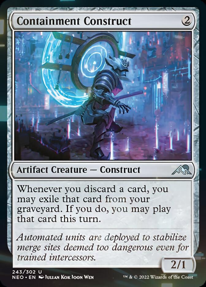 MtG Trading Card Game Kamigawa Neon Dynasty Uncommon Containment Construct #243 MtG Trading Card Game Kamigawa Neon Dynasty Uncommon Containment Construct #243