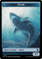 Elemental // Shark Double-Sided Token [Bloomburrow Commander Tokens] | Gauntlet Hobbies - Angola