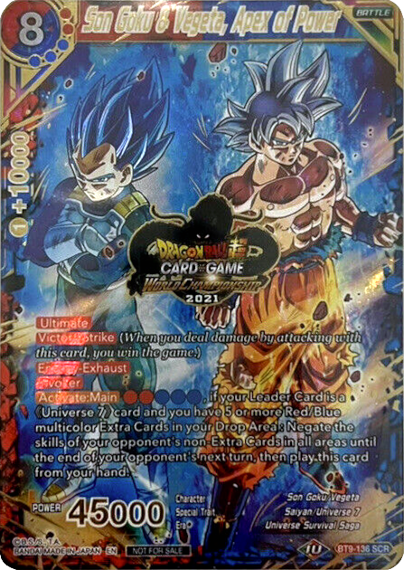 Son Goku & Vegeta, Apex of Power (World Championship 2021) (BT9-136) [Tournament Promotion Cards] | Gauntlet Hobbies - Angola