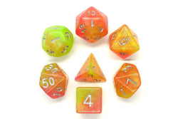 Old School Dice 7 set Galaxy - Sunburst