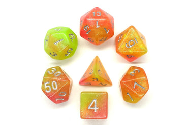 Old School Dice 7 set Galaxy - Sunburst