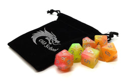 Old School Dice 7 set Galaxy - Sunburst