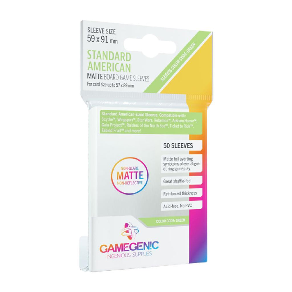 Gamegenic Board Game Sleeves Matte - Standard American 59 x 91mm 50ct