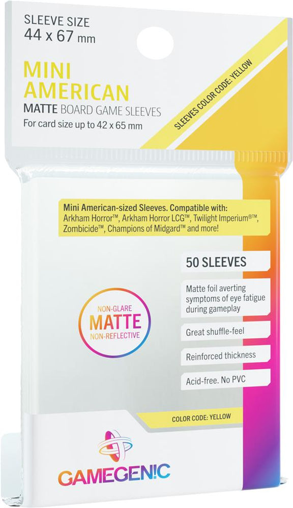 Gamegenic Board Game Sleeves Matte - Mini American 44 x 67mm 50ct