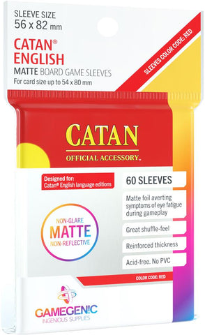 Gamegenic Board Game Sleeves Matte - Catan 56 x 82mm 60ct