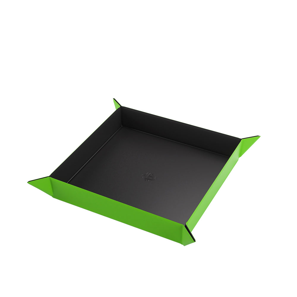 Gamegenic Square Magnetic Dice Tray: Black/Green