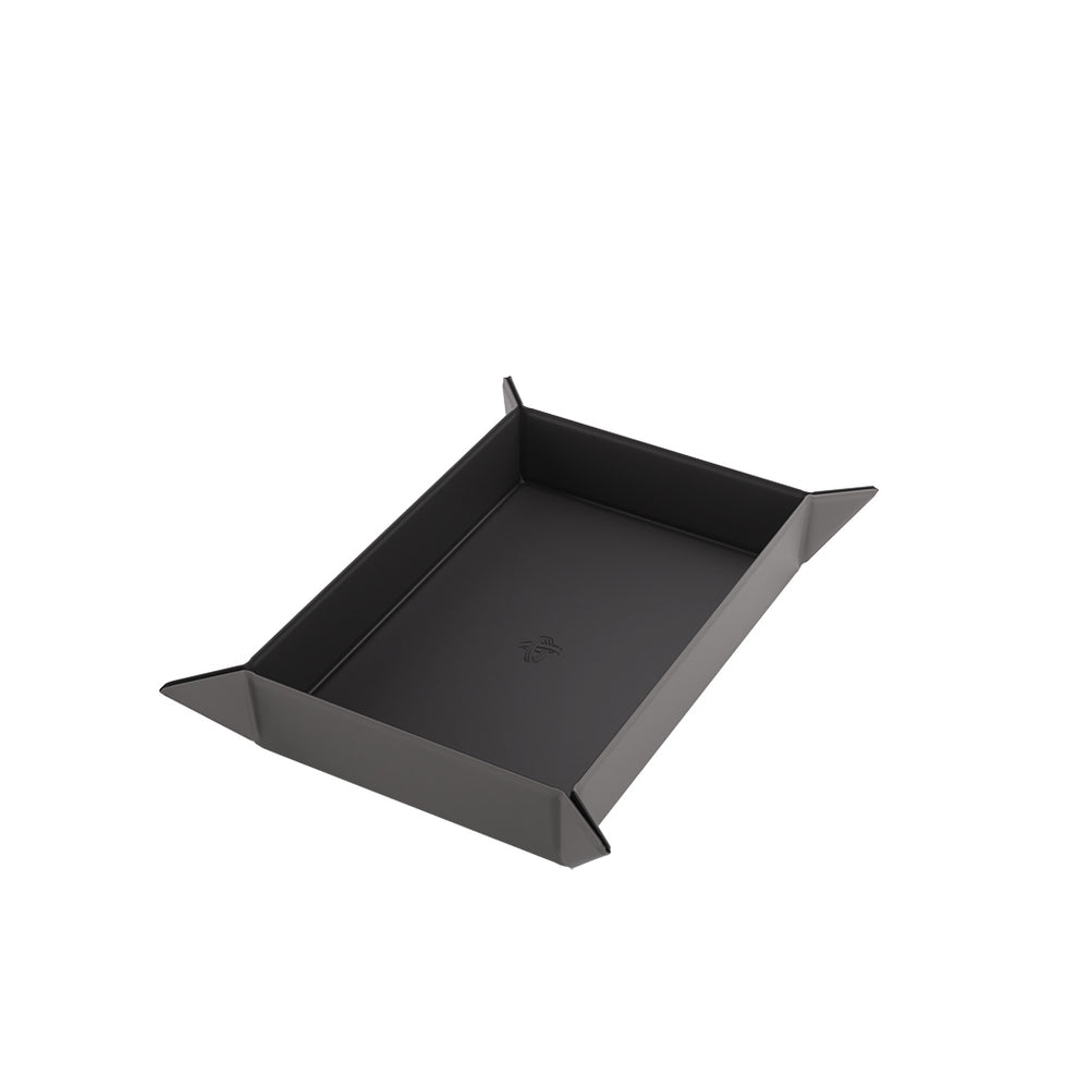 Gamegenic Rectangular Magnetic Dice Tray: Black/Grey