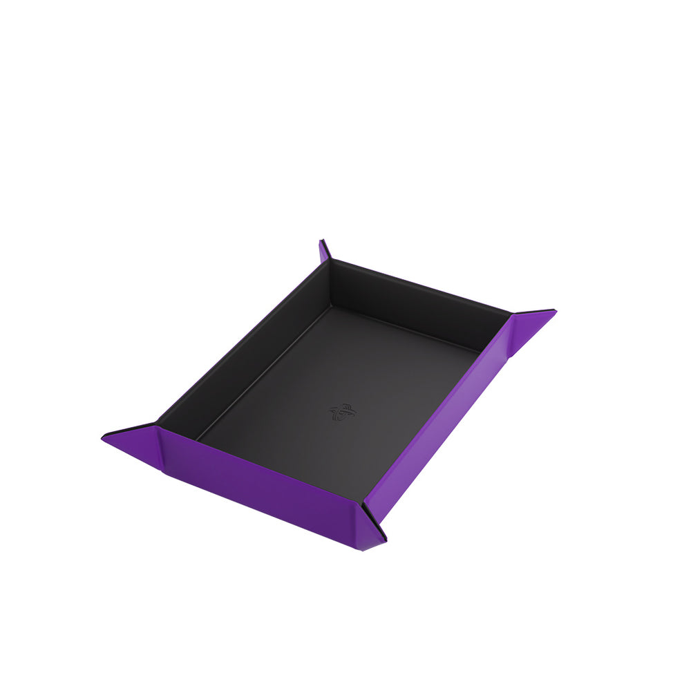 Gamegenic Rectangular Magnetic Dice Tray: Black/Purple