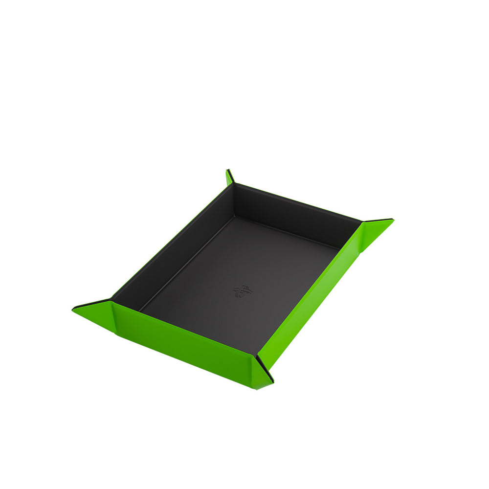 Gamegenic Rectangular Magnetic Dice Tray: Black/Green