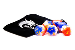 Old School Dice 7 set Gradient - American Flag