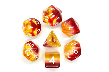 Old School Dice 7 set Gradient - Phoenix Rising