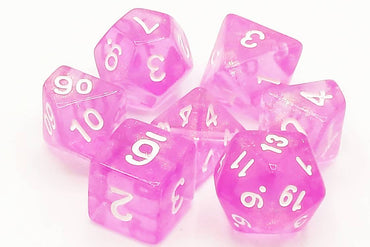 Old School Dice 7 set Galaxy - Lilac Shimmer