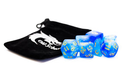 Old School Dice 7 set Nebula - Blue