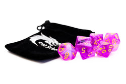 Old School Dice 7 set Nebula - Light Purple