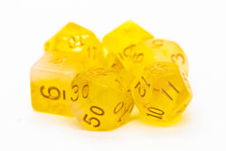 Old School Dice 7 set Nebula - Yellow