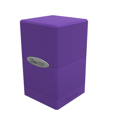 Classic Satin Tower Deck Box - Royal Purple