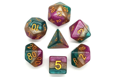 Old School Dice 7 set Gradient - Queen's Court