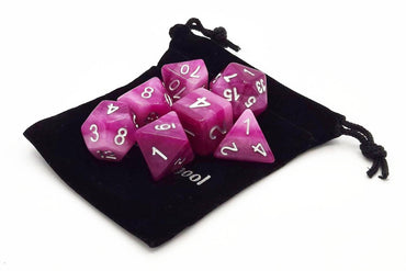 Old School Dice 7 set Gradient - Shades of Violet