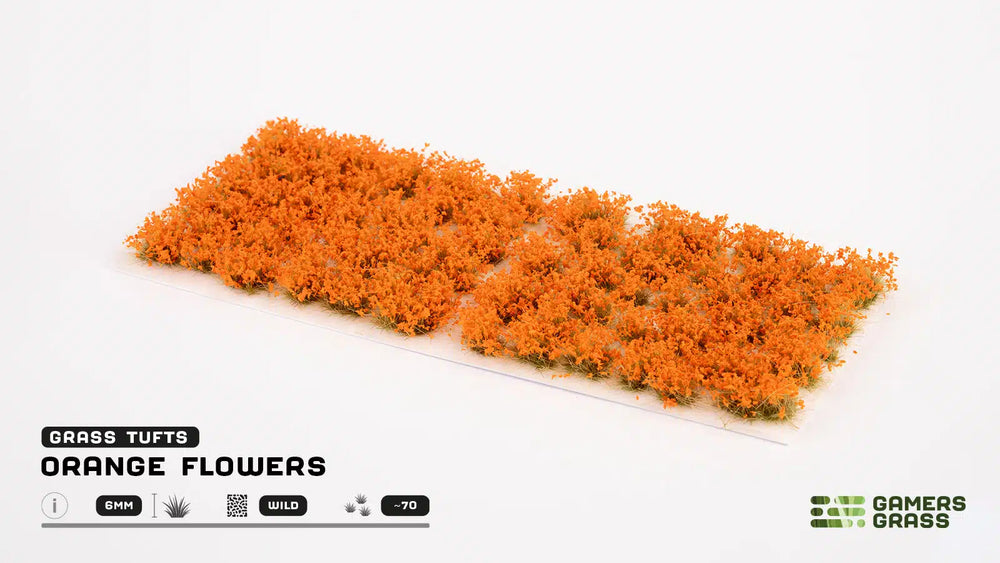 GamersGrass Grass Tufts: Orange Flowers Set 4-6mm - Wild