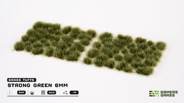 GamersGrass Grass Tufts: Strong Green 6mm - Wild