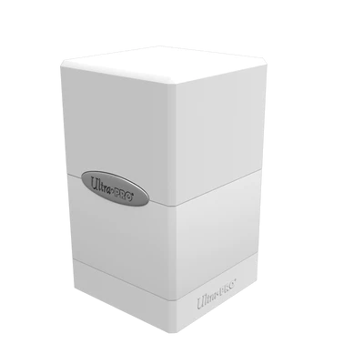 Classic Satin Tower Deck Box - White