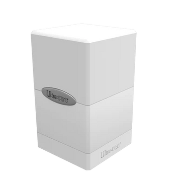 Classic Satin Tower Deck Box - White