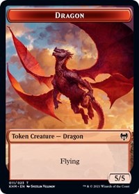 Dragon // Thopter Double-sided Token [Kaldheim Commander Tokens] | Gauntlet Hobbies - Angola