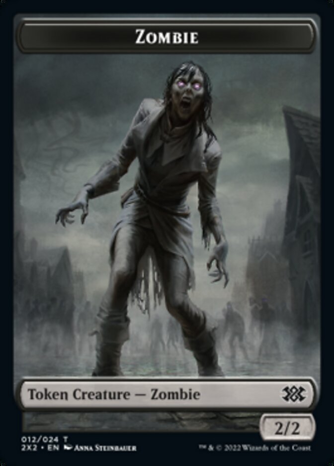 Zombie // Spirit Double-sided Token [Double Masters 2022 Tokens] | Gauntlet Hobbies - Angola