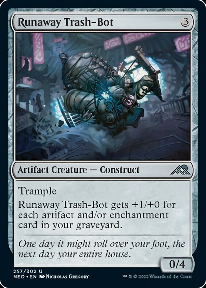 Runaway Trash-Bot [Kamigawa: Neon Dynasty] | Gauntlet Hobbies - Angola