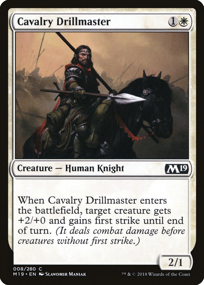 Cavalry Drillmaster [Core Set 2019] | Gauntlet Hobbies - Angola