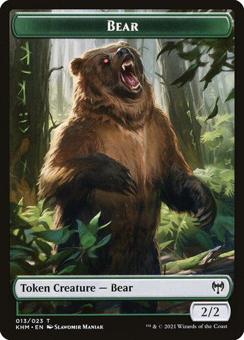 Elf Warrior // Bear Double-sided Token [Kaldheim Tokens]