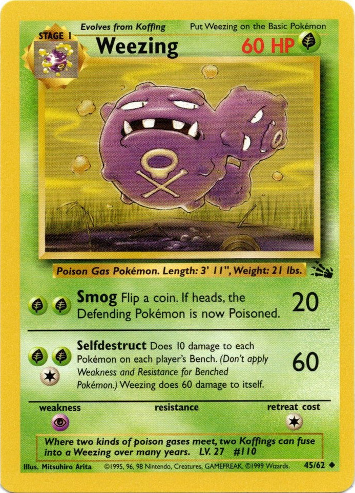 Weezing (45/62) [Fossil Unlimited] | Gauntlet Hobbies - Angola