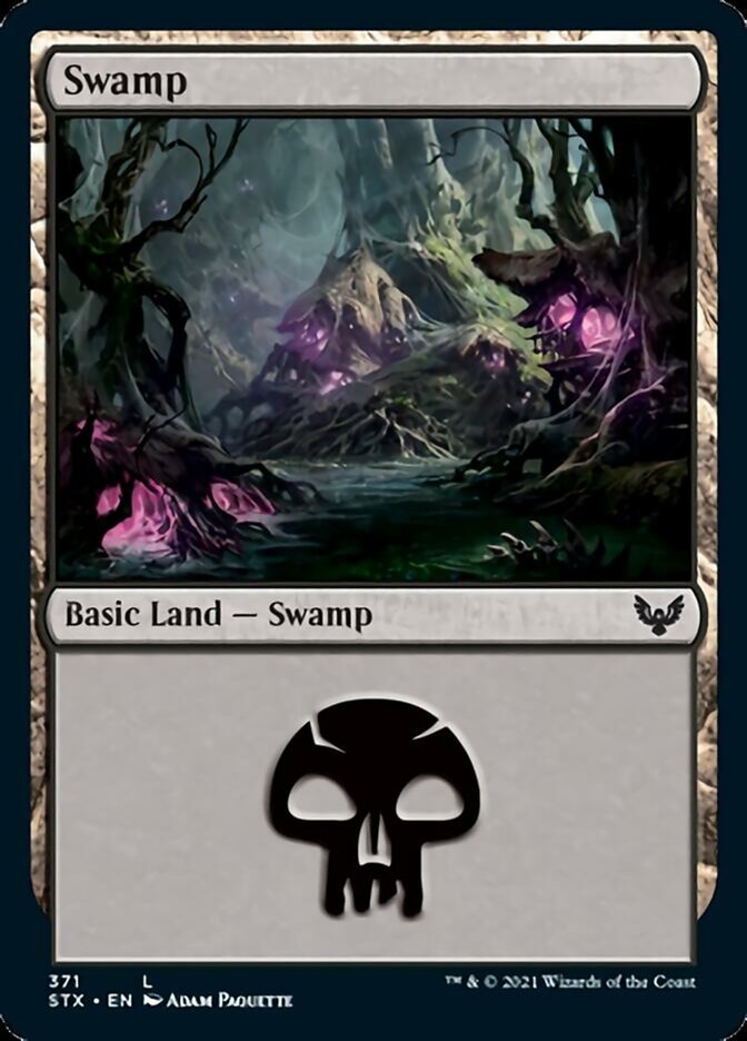 Swamp (371) [Strixhaven: School of Mages] | Gauntlet Hobbies - Angola