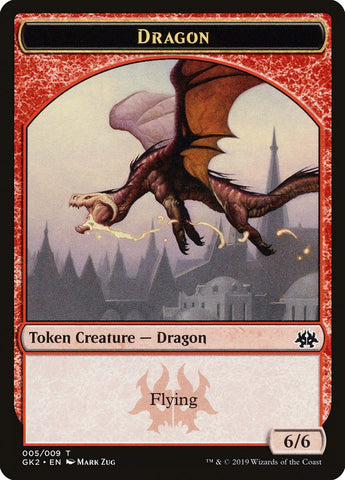 Dragon // Goblin Double-sided Token [Ravnica Allegiance Guild Kits Tokens]