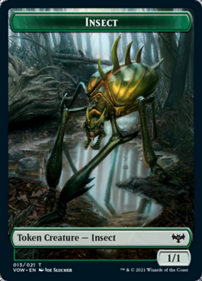 Insect // Slug Double-sided Token [Innistrad: Crimson Vow Tokens]