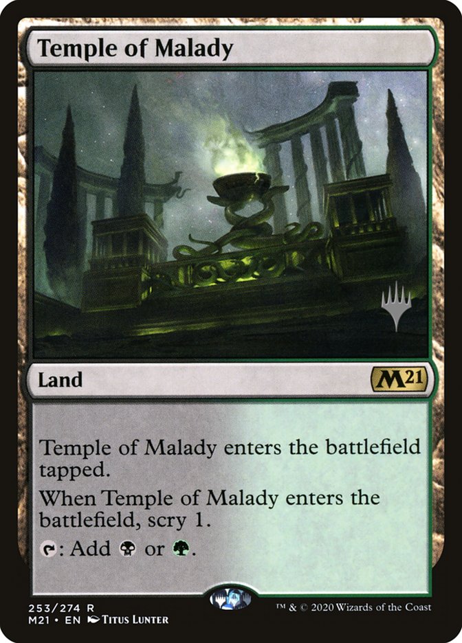Temple of Malady (Promo Pack) [Core Set 2021 Promos] | Gauntlet Hobbies - Angola