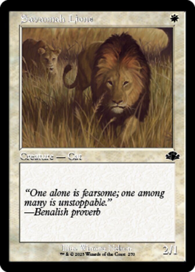 Savannah Lions (Retro) [Dominaria Remastered] | Gauntlet Hobbies - Angola