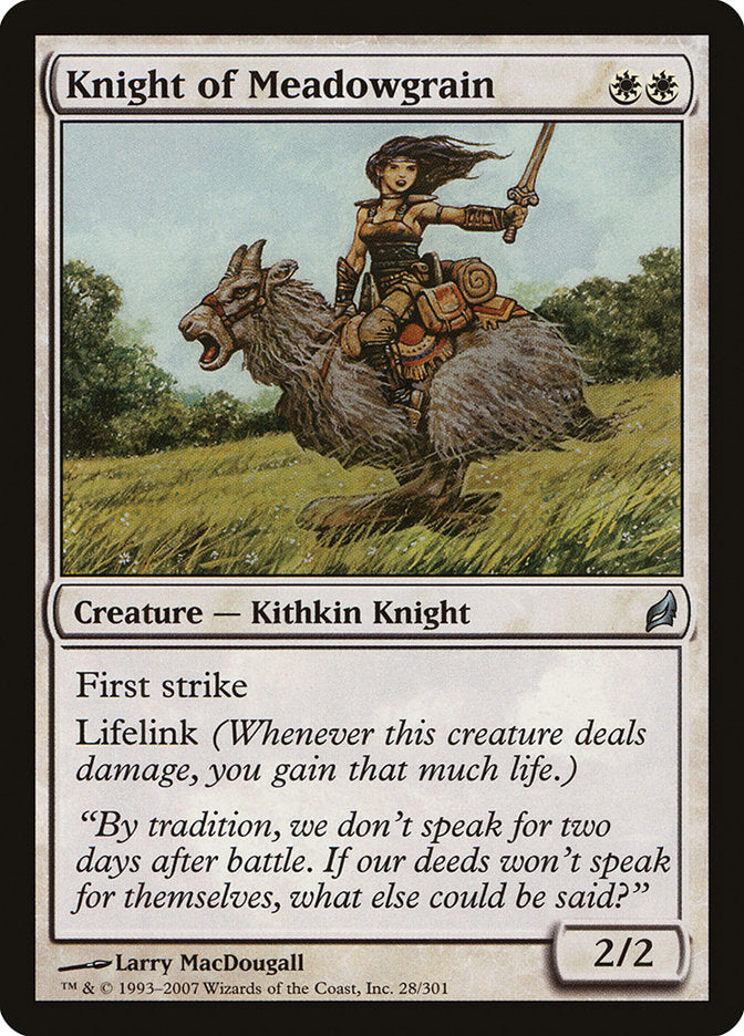 Knight of Meadowgrain [Lorwyn] | Gauntlet Hobbies - Angola