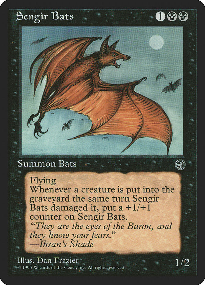 Sengir Bats (Ihsan's Shade Flavor Text) [Homelands] | Gauntlet Hobbies - Angola