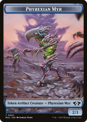 Phyrexian Myr // Dinosaur Double-Sided Token [March of the Machine Tokens] | Gauntlet Hobbies - Angola