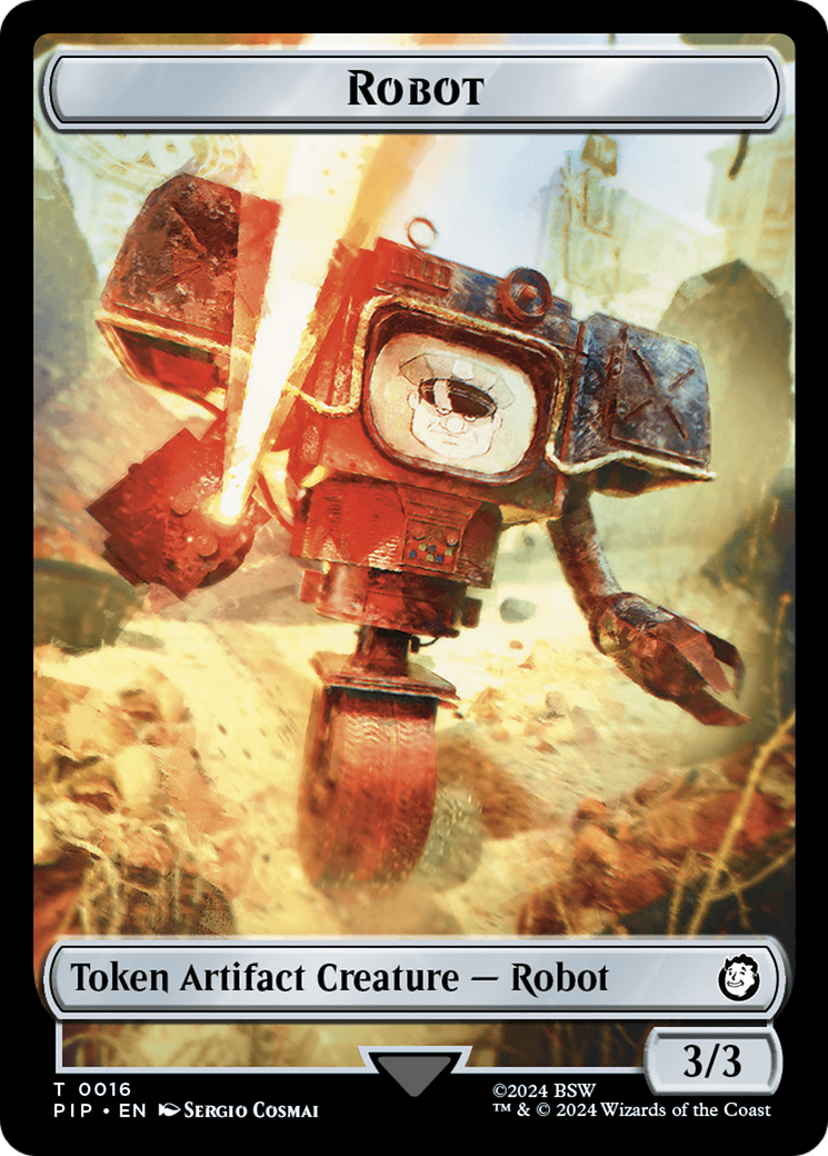 Robot // Treasure (019) Double-Sided Token [Fallout Tokens] | Gauntlet Hobbies - Angola