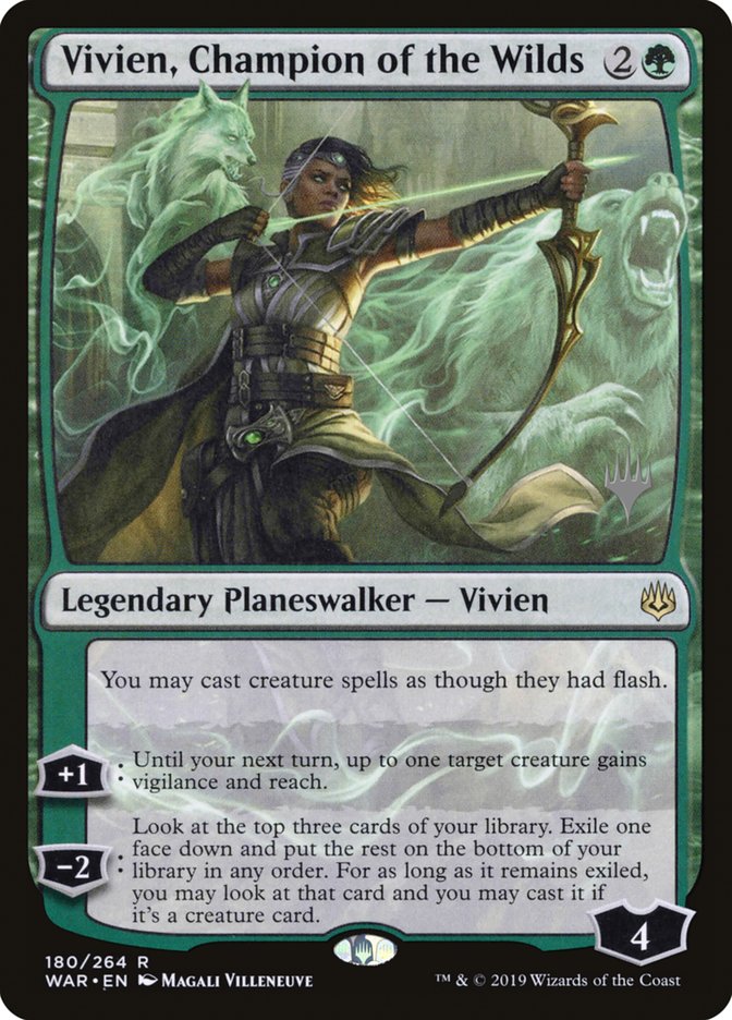 Vivien, Champion of the Wilds (Promo Pack) [War of the Spark Promos] | Gauntlet Hobbies - Angola